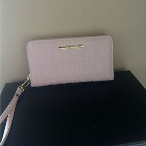 Steve Madden Pink and Gold Zippy Wallet Wristlet Cardholder